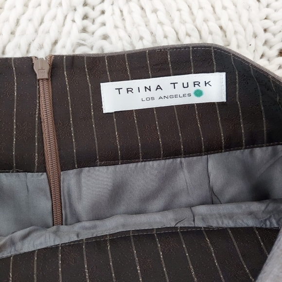 New TRINA TURK Pleated High Waist Pencil Skirt - Picture 2 of 7